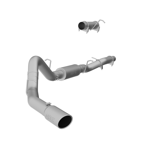 MBRP | 4 Inch Cat Back Exhaust System Single Side T409 Stainless Steel For 06-07 Silverado/Sierra 2500/3500 Duramax  | S6012409