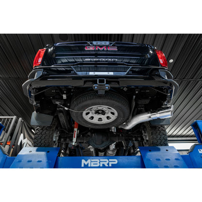 MBRP | 2020-2023 Chevrolet/GMC 2500/3500 HD 6.6L Duramax EC/CC Armor Plus T409SS 5 Inch Filter Back Single Side Exit  | S60610409