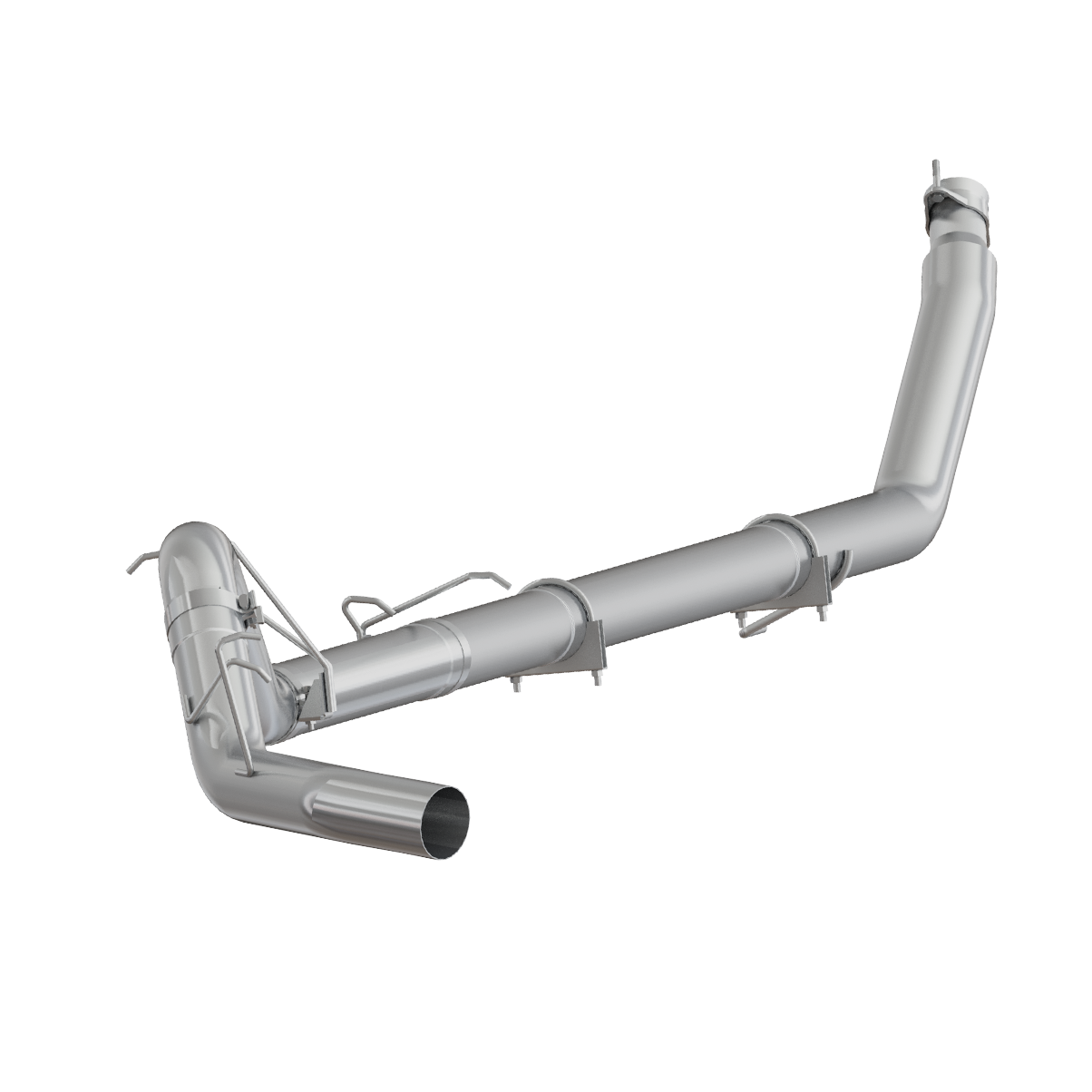 MBRP | Dodge 4 Inch Turbo Back Single, No Muffler, Armor Plus For 98-02 Dodge Ram 2500/3500 Cummins  | S6100SLM