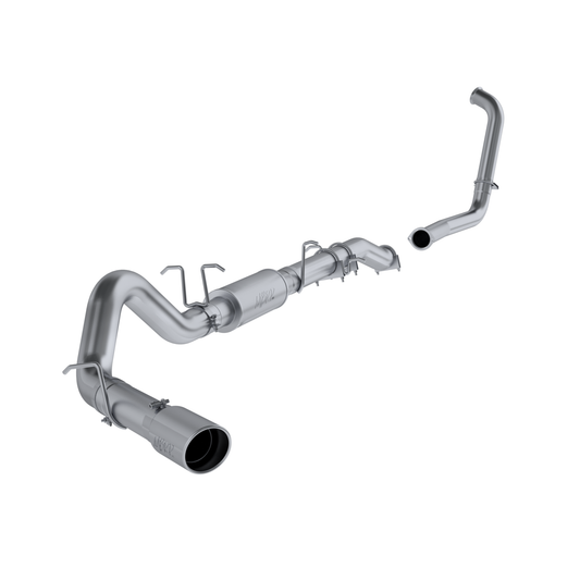 MBRP | 4 Inch Turbo Back Single Side Stock Cat Exit Aluminized Steel For 03-07 Ford F-250/350 6.0L Extended Cab/Crew Cab  | S6206AL