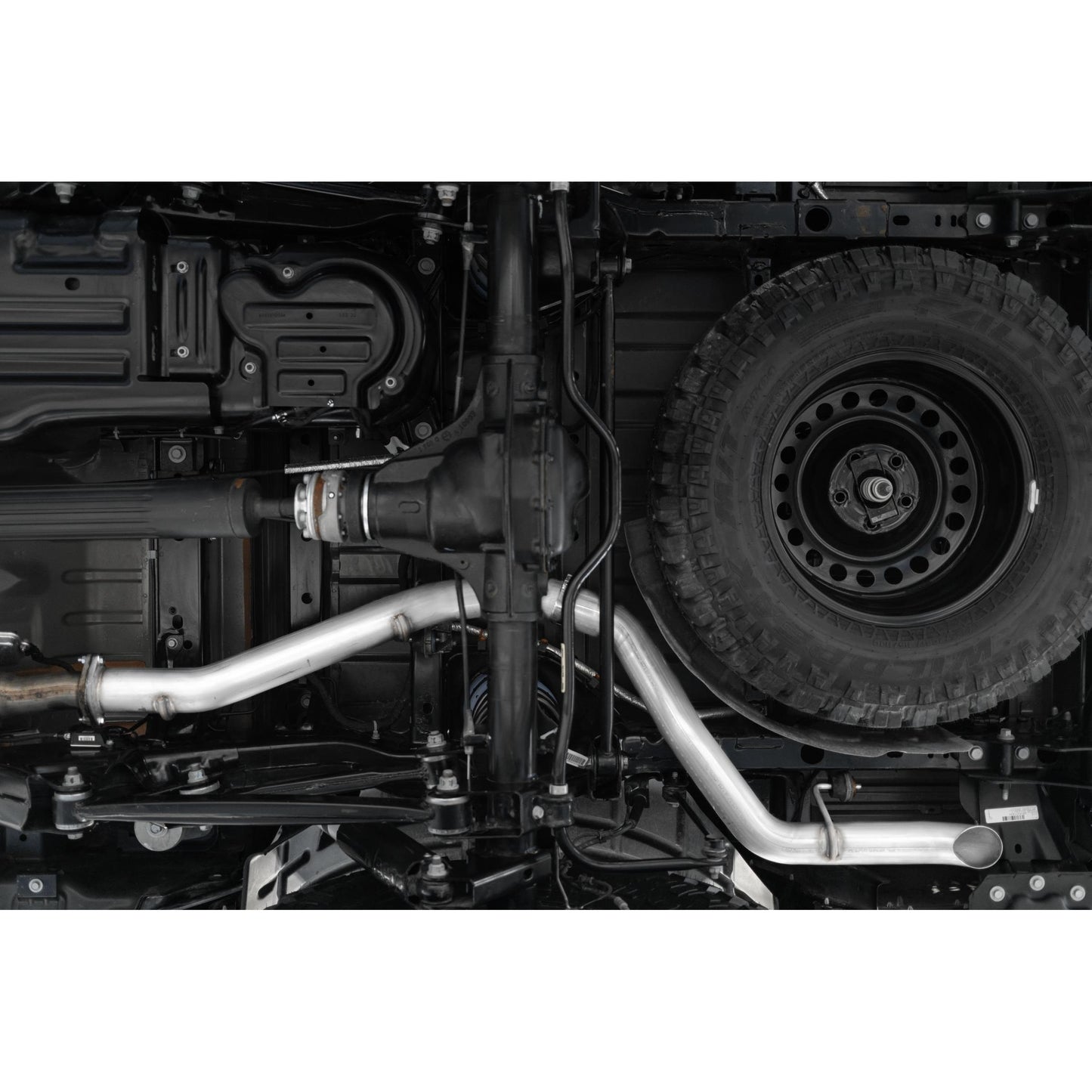 MBRP | 21-23 Jeep Gladiator Armor Plus Series T409 Stainless Steel 3 Inch Filter Back Rear Turn Down Exhaust System  | S6502409