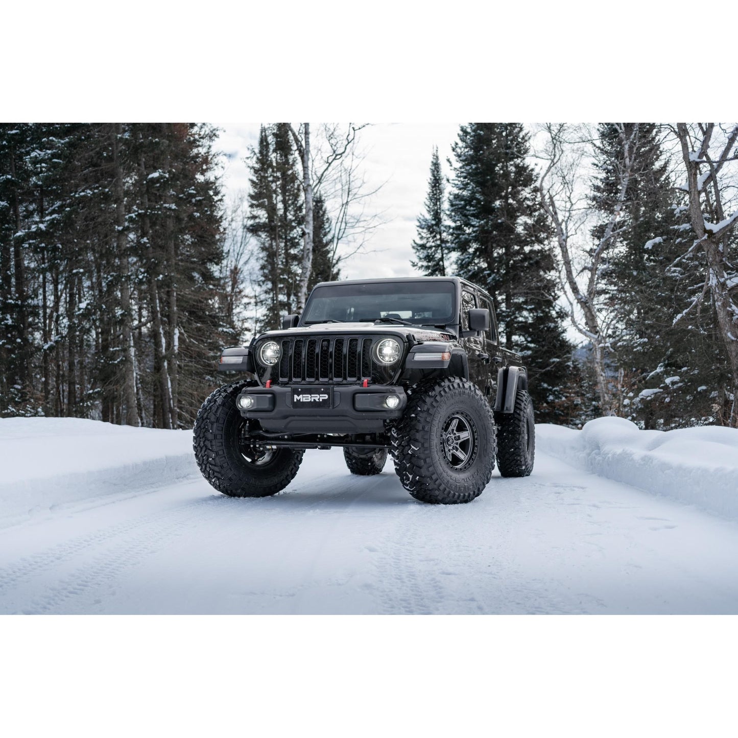 MBRP | 21-23 Jeep Gladiator Armor Plus Series T409 Stainless Steel 3 Inch Filter Back Rear Turn Down Exhaust System  | S6502409