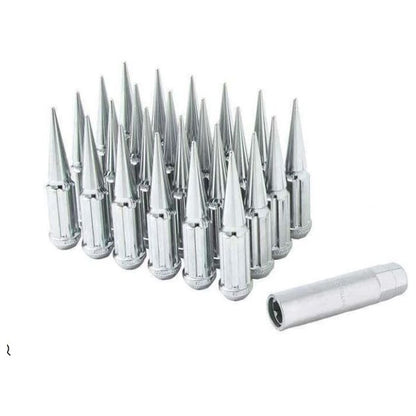 Gorilla Lug Nuts 24 PC Wheel Kit With Spline Key set showcasing chrome lug nuts and spline key tool.