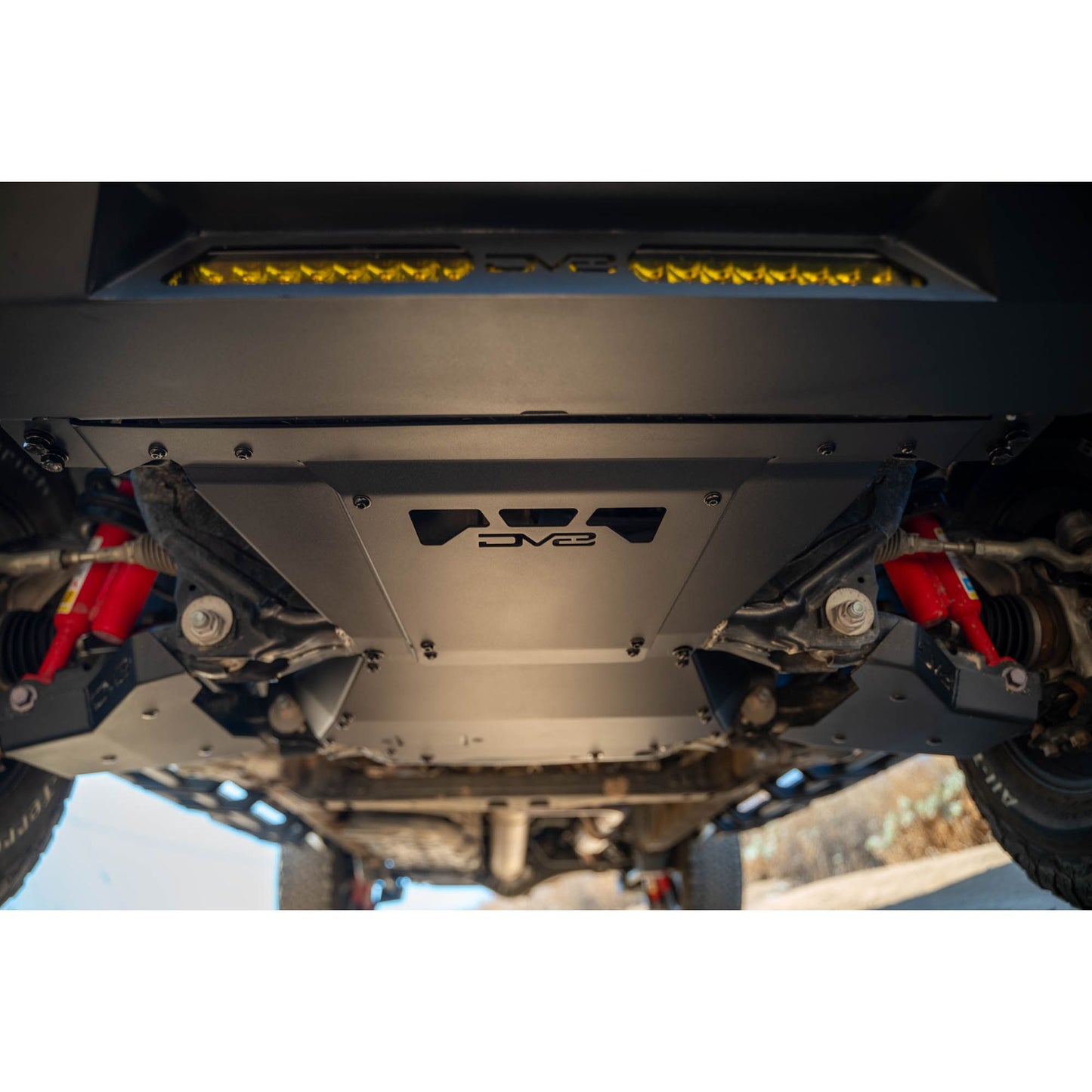 DV8 OFF-ROAD | 2024 2025 Toyota Tacoma, Land Cruiser Rear Belly Skid Plate  | SPTT1-09