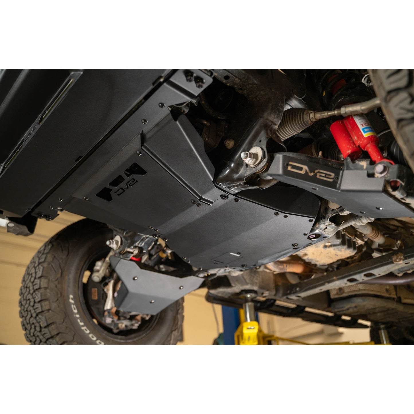 DV8 OFF-ROAD | 2024 2025 Toyota Tacoma, Land Cruiser Rear Belly Skid Plate  | SPTT1-09