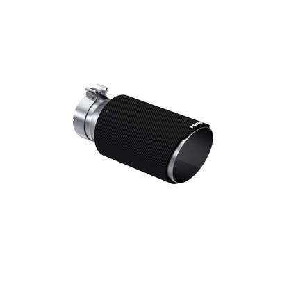 MBRP | Universal Carbon Fiber 4-Inch Inlet 6-Inch OD 12-Inch Length Dual Wall Angle Cut  | T5072CF