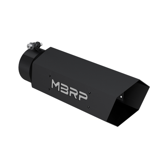 MBRP | Universal 5 Inch Hexagon Shaped W/Back Plate Exhaust Tip  | T5164BLK