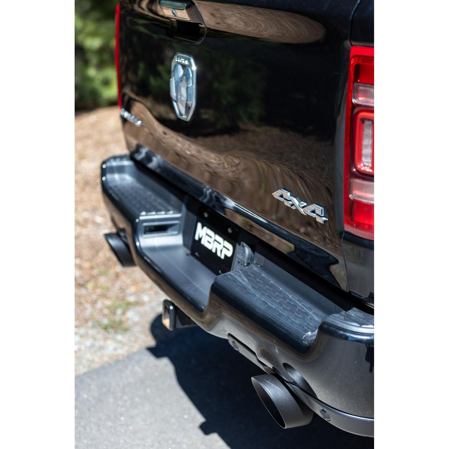 MBRP | 2019-2024 Ram 1500 5.7L Hemi Black Exhaust Tips, Armor BLK 5 Inch OD Dual Wall Angle Cut, Sold In Pairs  | T5199BLK