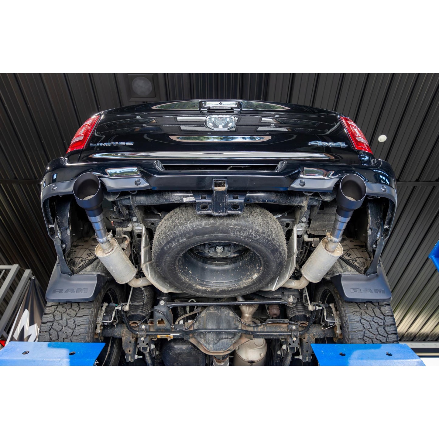 MBRP | 2019-2024 Ram 1500 5.7L Hemi Black Exhaust Tips, Armor BLK 5 Inch OD Dual Wall Angle Cut, Sold In Pairs  | T5199BLK