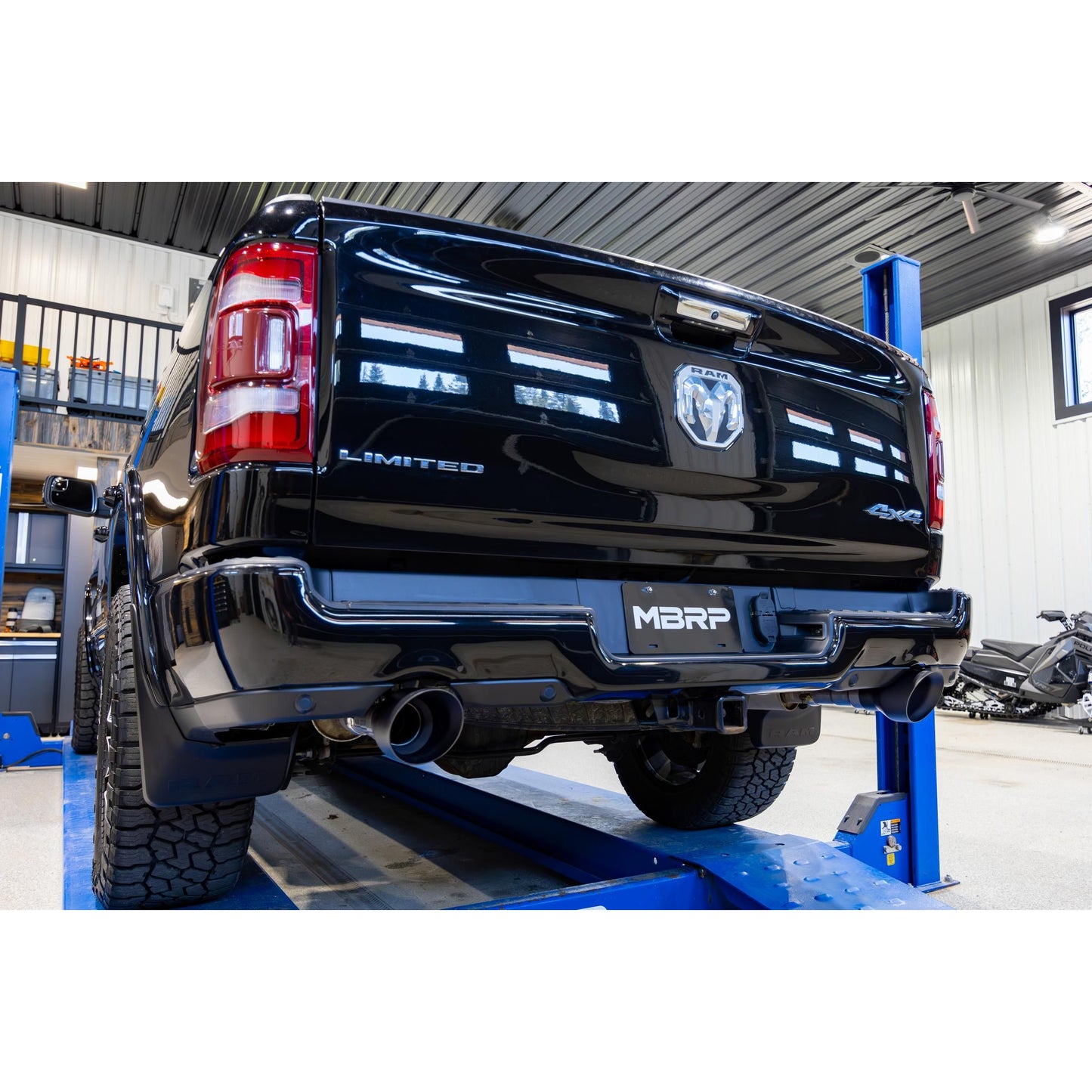 MBRP | 2019-2024 Ram 1500 5.7L Hemi Black Exhaust Tips, Armor BLK 5 Inch OD Dual Wall Angle Cut, Sold In Pairs  | T5199BLK