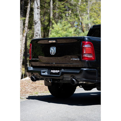 MBRP | 2019-2024 Ram 1500 5.7L Hemi Black Exhaust Tips, Armor BLK 5 Inch OD Dual Wall Angle Cut, Sold In Pairs  | T5199BLK