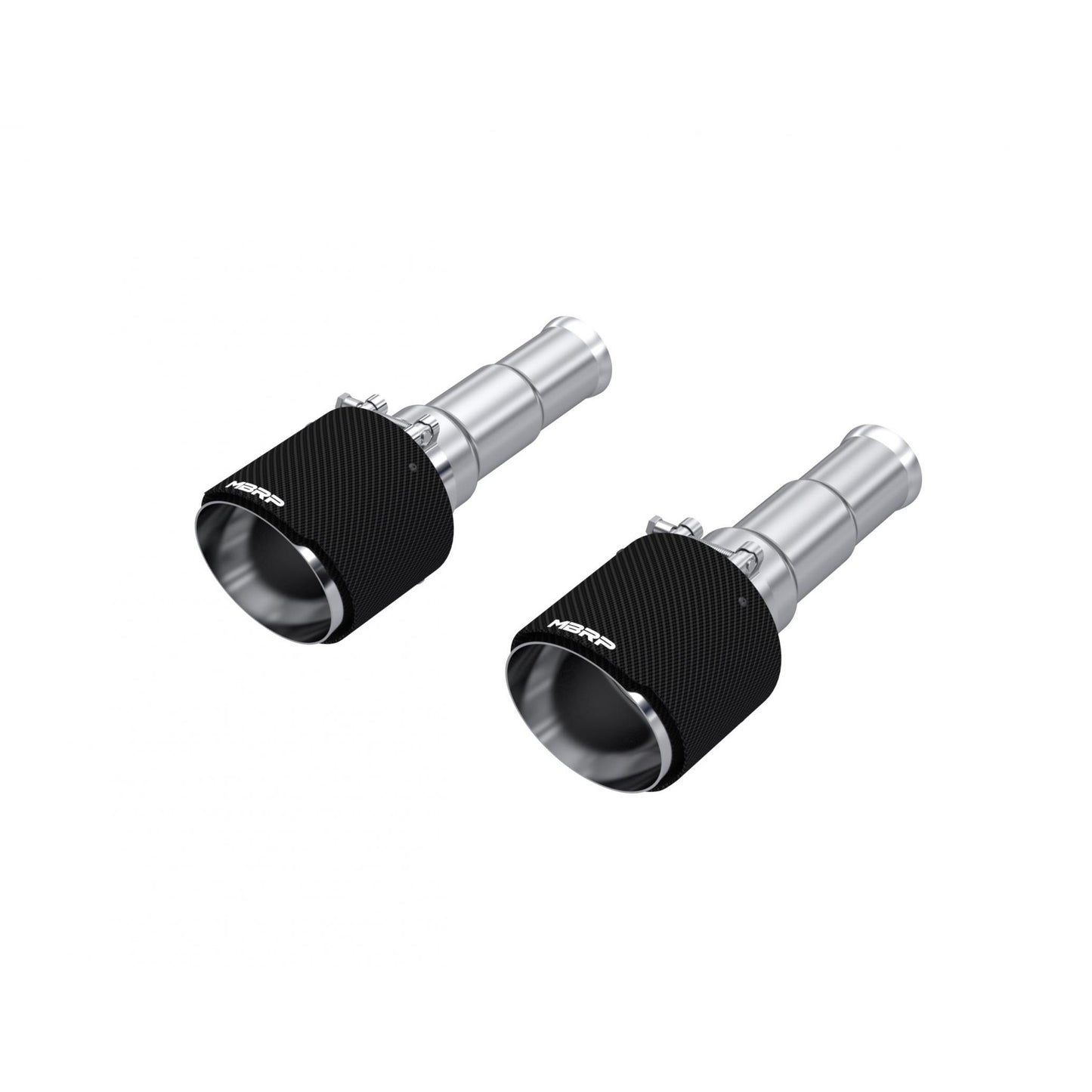 MBRP | 2019-2024 Ram 1500 5.7L Hemi Carbon Fiber Exhaust Tips, 5 Inch OD Dual Wall Angle Cut, Sold In Pairs  | T5199CF