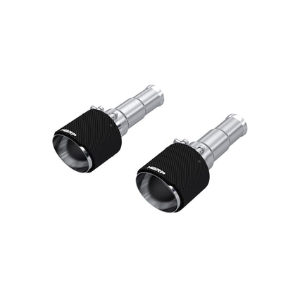 MBRP | 2019-2024 Ram 1500 5.7L Hemi Carbon Fiber Exhaust Tips, 5 Inch OD Dual Wall Angle Cut, Sold In Pairs  | T5199CF
