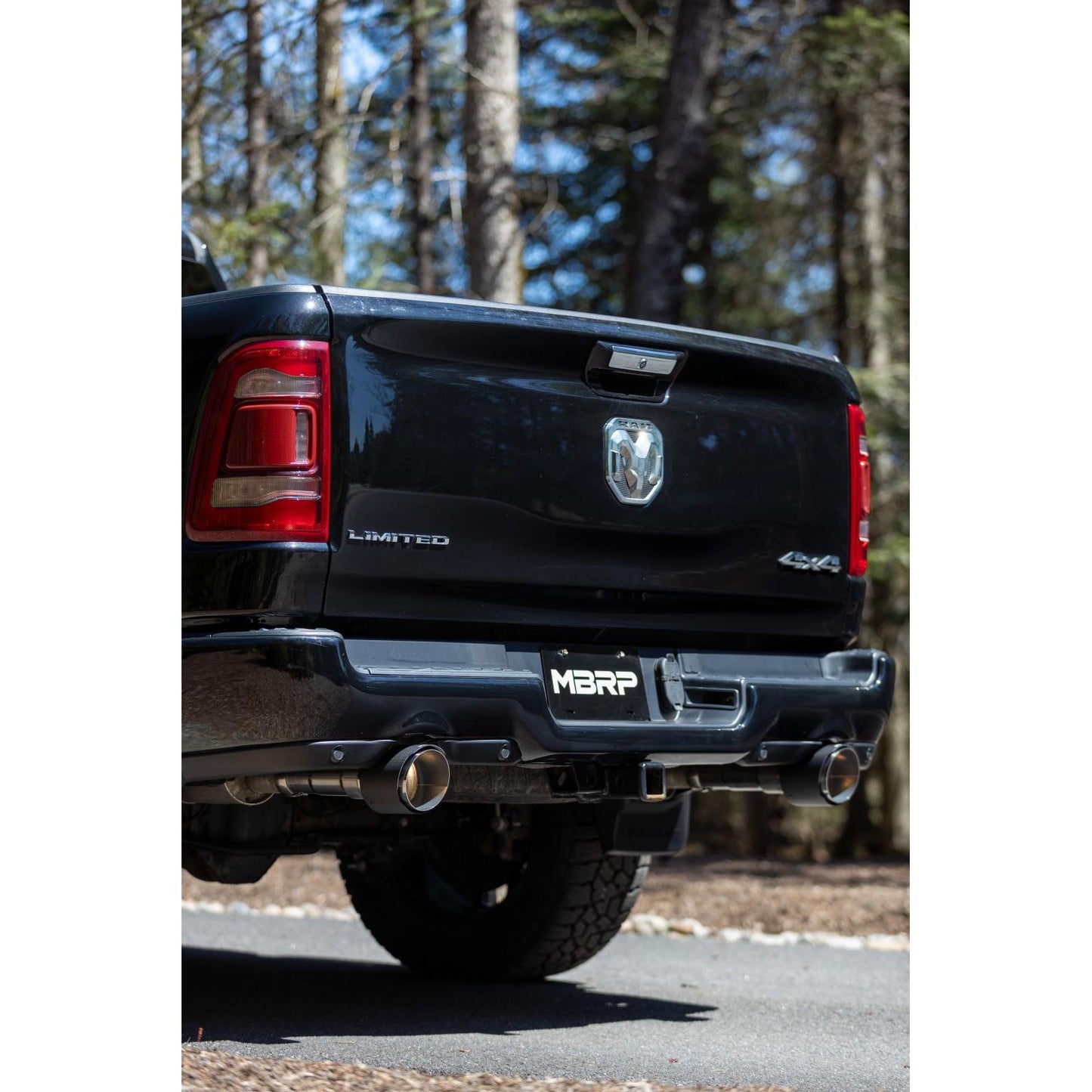MBRP | 2019-2024 Ram 1500 5.7L Hemi Carbon Fiber Exhaust Tips, 5 Inch OD Dual Wall Angle Cut, Sold In Pairs  | T5199CF