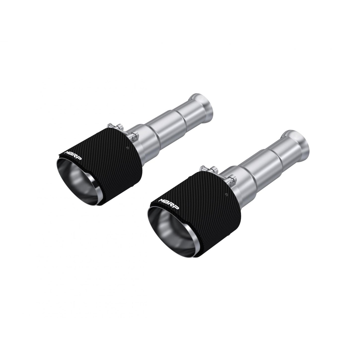 MBRP | 2009-2018 Ram 1500 and 2019-2024 Ram 1500 5.7L Hemi Carbon Fiber Exhaust Tips, 5 Inch OD Dual Wall Angle Cut. Sold In Pairs  | T5200CF