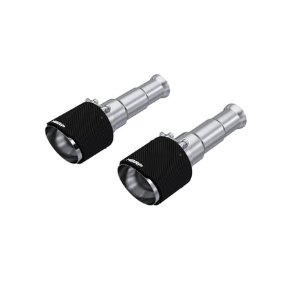 MBRP | 2009-2018 Ram 1500 and 2019-2024 Ram 1500 5.7L Hemi Carbon Fiber Exhaust Tips, 5 Inch OD Dual Wall Angle Cut. Sold In Pairs  | T5200CF