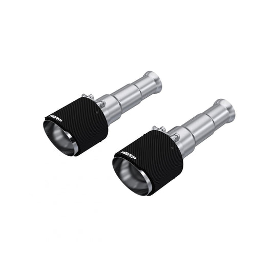 MBRP | 2009-2018 Ram 1500 and 2019-2024 Ram 1500 5.7L Hemi Carbon Fiber Exhaust Tips, 5 Inch OD Dual Wall Angle Cut. Sold In Pairs  | T5200CF