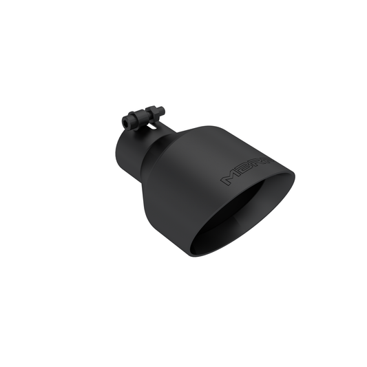MBRP | Universal Black Tip, 2.5-Inch ID, 5-Inch OD Angle Cut Dual Wall  | T5203BLK