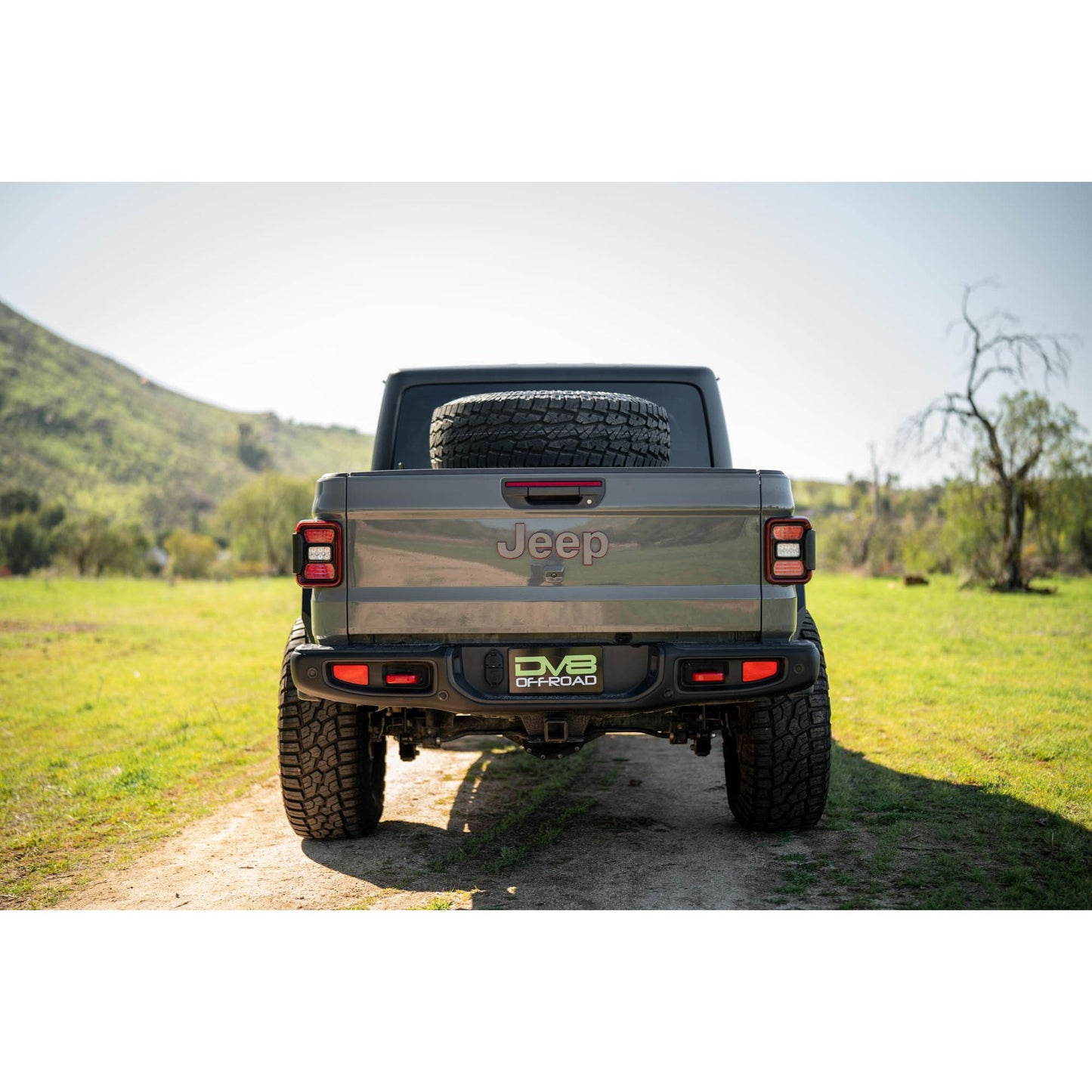 DV8 OFF-ROAD | 2020 2025 Jeep Gladiator JT Adjustable In Bed Tire Carrier  | TCGL-03