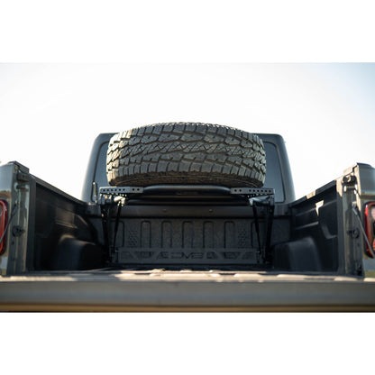 DV8 OFF-ROAD | 2020 2025 Jeep Gladiator JT Adjustable In Bed Tire Carrier  | TCGL-03