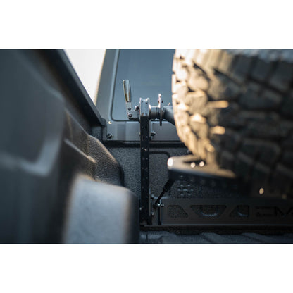 DV8 OFF-ROAD | 2020 2025 Jeep Gladiator JT Adjustable In Bed Tire Carrier  | TCGL-03