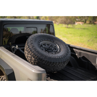 DV8 OFF-ROAD | 2020 2025 Jeep Gladiator JT Adjustable In Bed Tire Carrier  | TCGL-03