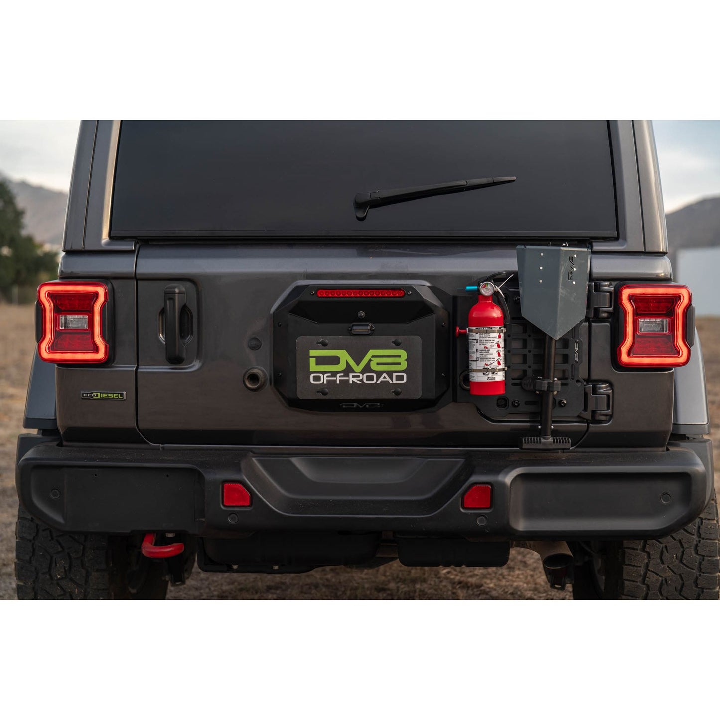 DV8 OFF-ROAD | 2018 2025 Jeep Wrangler JL Tailgate Reinforcement Molle Panel  | TCJL-04
