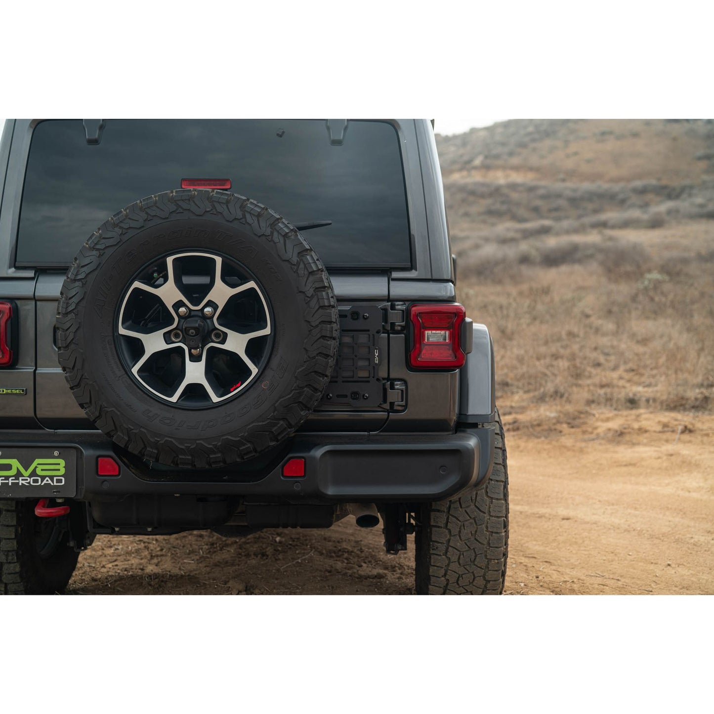 DV8 OFF-ROAD | 2018 2025 Jeep Wrangler JL Tailgate Reinforcement Molle Panel  | TCJL-04