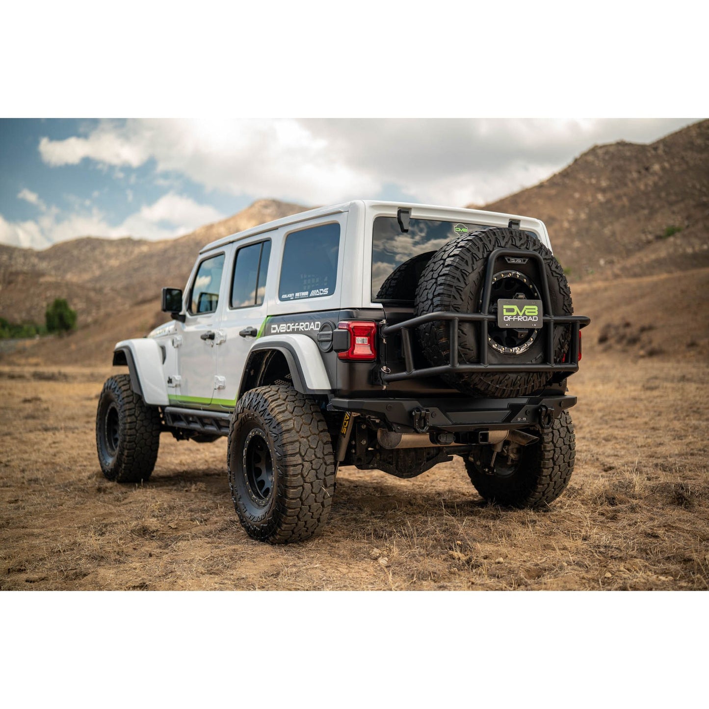 DV8 OFF-ROAD | 2018 2025 Jeep Wrangler JL Body Mounted Tire Carrier  | TCJL-14