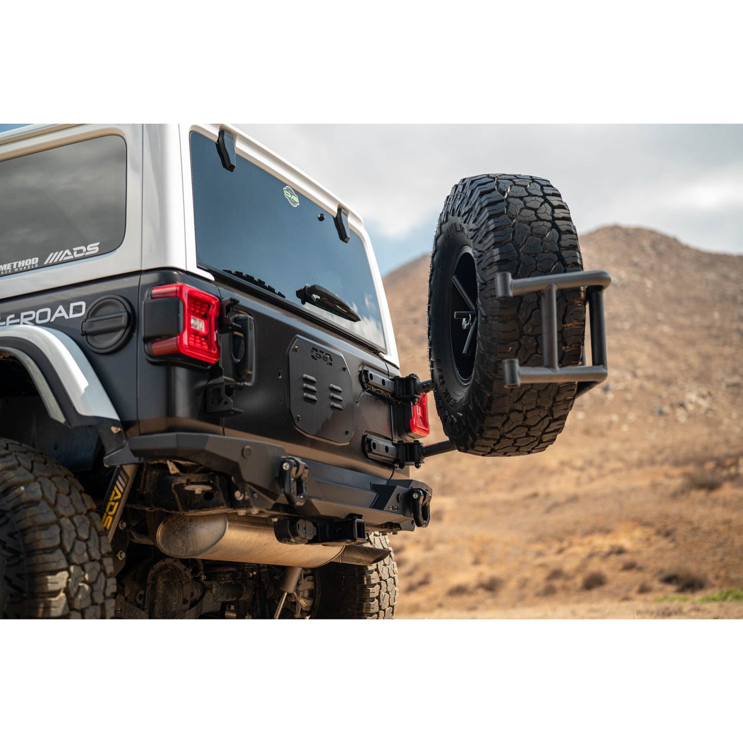 DV8 OFF-ROAD | 2018 2025 Jeep Wrangler JL Body Mounted Tire Carrier  | TCJL-14