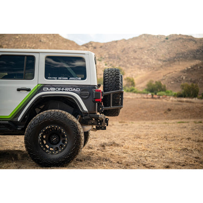 DV8 OFF-ROAD | 2018 2025 Jeep Wrangler JL Body Mounted Tire Carrier  | TCJL-14