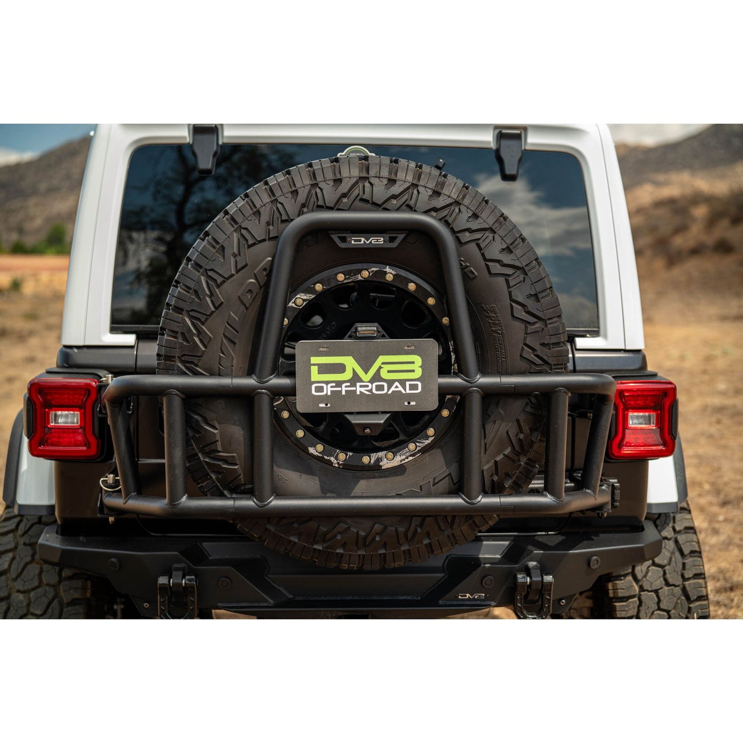 DV8 OFF-ROAD | 2018 2025 Jeep Wrangler JL Body Mounted Tire Carrier  | TCJL-14
