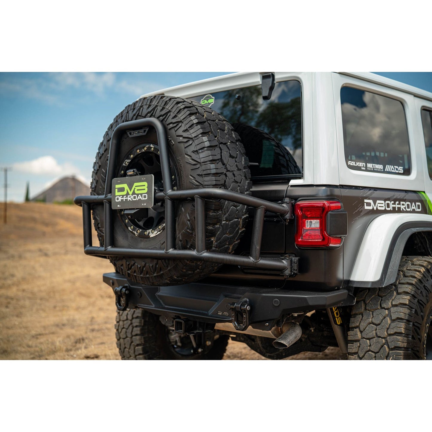 DV8 OFF-ROAD | 2018 2025 Jeep Wrangler JL Body Mounted Tire Carrier  | TCJL-14
