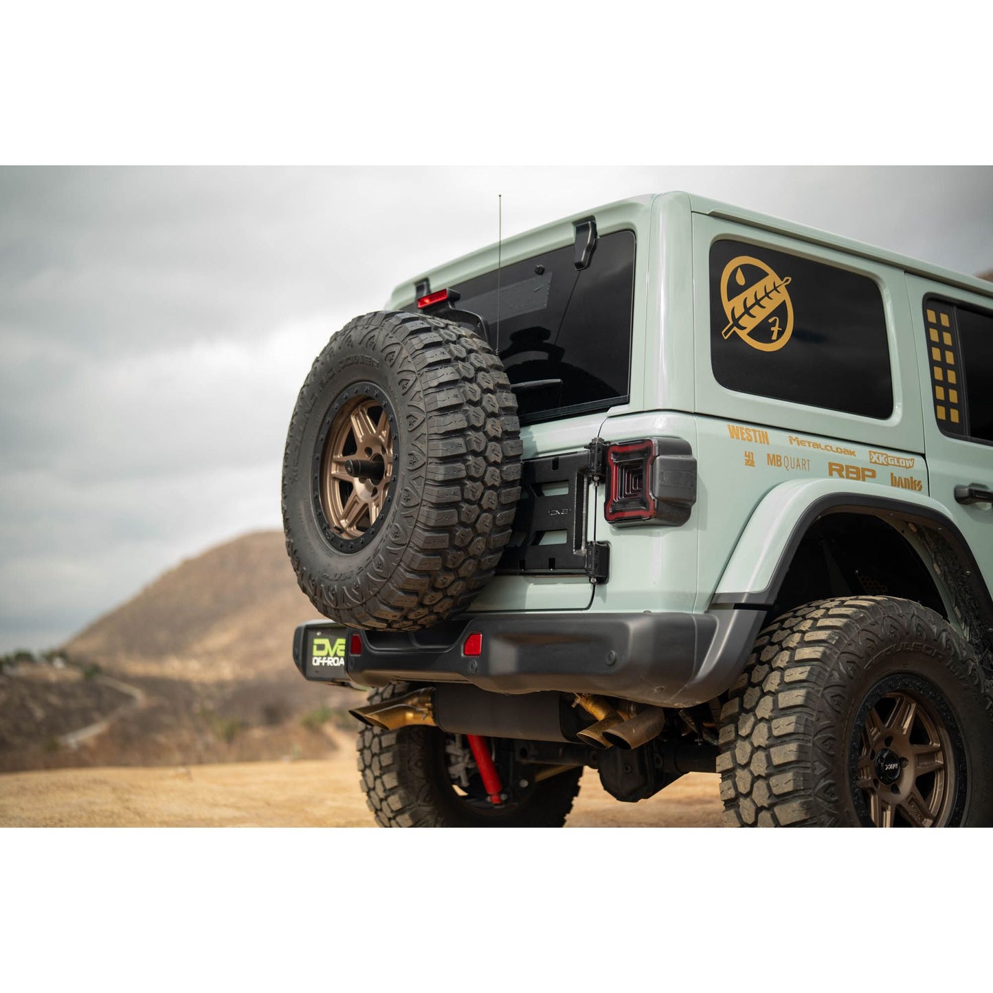 DV8 OFF-ROAD | 2018 2025 Jeep Wrangler JL Spare Tire Carrier  | TCJL-15
