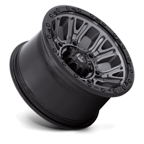 FUEL D825 TRACTION Matte Gunmetal W/ Black Ring