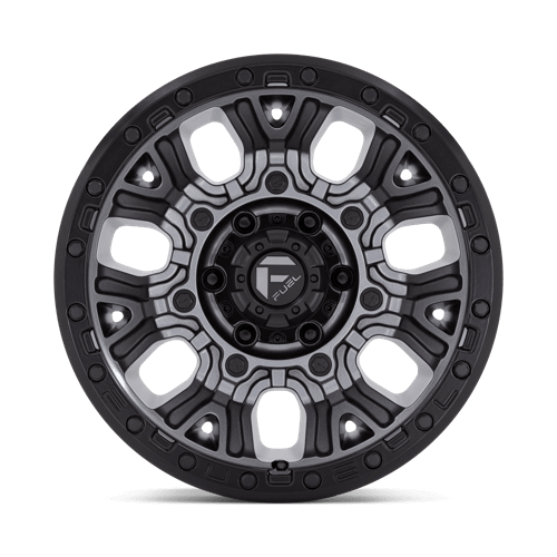 FUEL D825 TRACTION Matte Gunmetal W/ Black Ring
