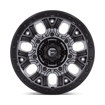 FUEL D825 TRACTION Matte Gunmetal W/ Black Ring