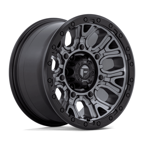 FUEL D825 TRACTION Matte Gunmetal W/ Black Ring