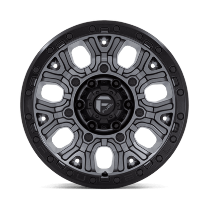 FUEL D825 TRACTION Matte Gunmetal W/ Black Ring