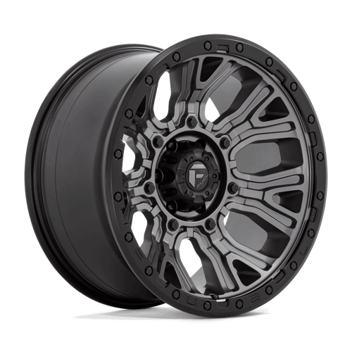 FUEL D825 TRACTION Matte Gunmetal W/ Black Ring