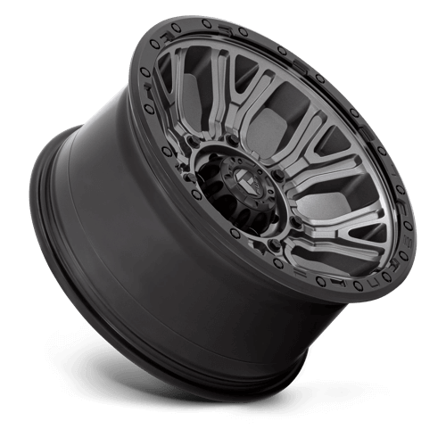 FUEL D825 TRACTION Matte Gunmetal W/ Black Ring