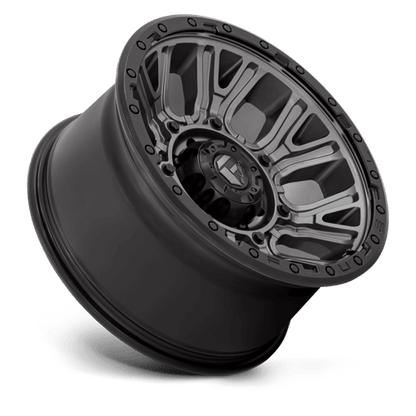 FUEL D825 TRACTION Matte Gunmetal W/ Black Ring