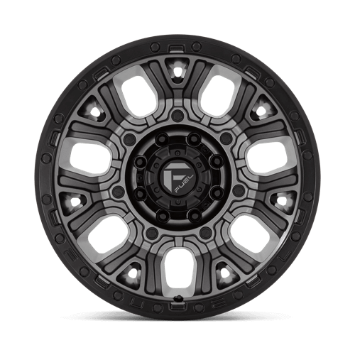 FUEL D825 TRACTION Matte Gunmetal W/ Black Ring