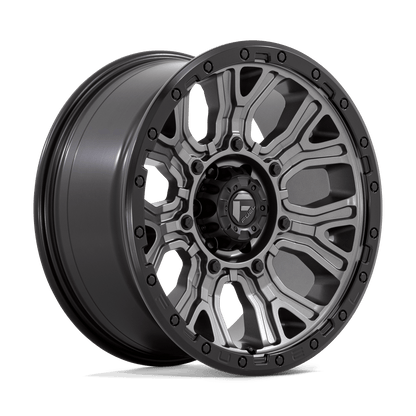 FUEL D825 TRACTION Matte Gunmetal W/ Black Ring