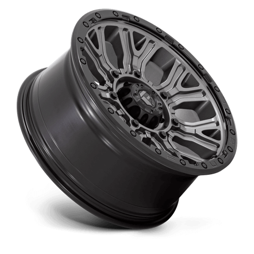 FUEL D825 TRACTION Matte Gunmetal W/ Black Ring