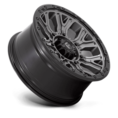 FUEL D825 TRACTION Matte Gunmetal W/ Black Ring