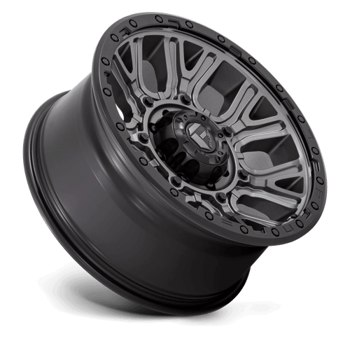 FUEL D825 TRACTION Matte Gunmetal W/ Black Ring