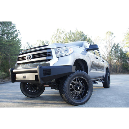 Fab Fours Elite Front Bumper 2 Stage Black Powder Coated w/o Grill Guard w/Tow Hooks l TT14-R2861-1
