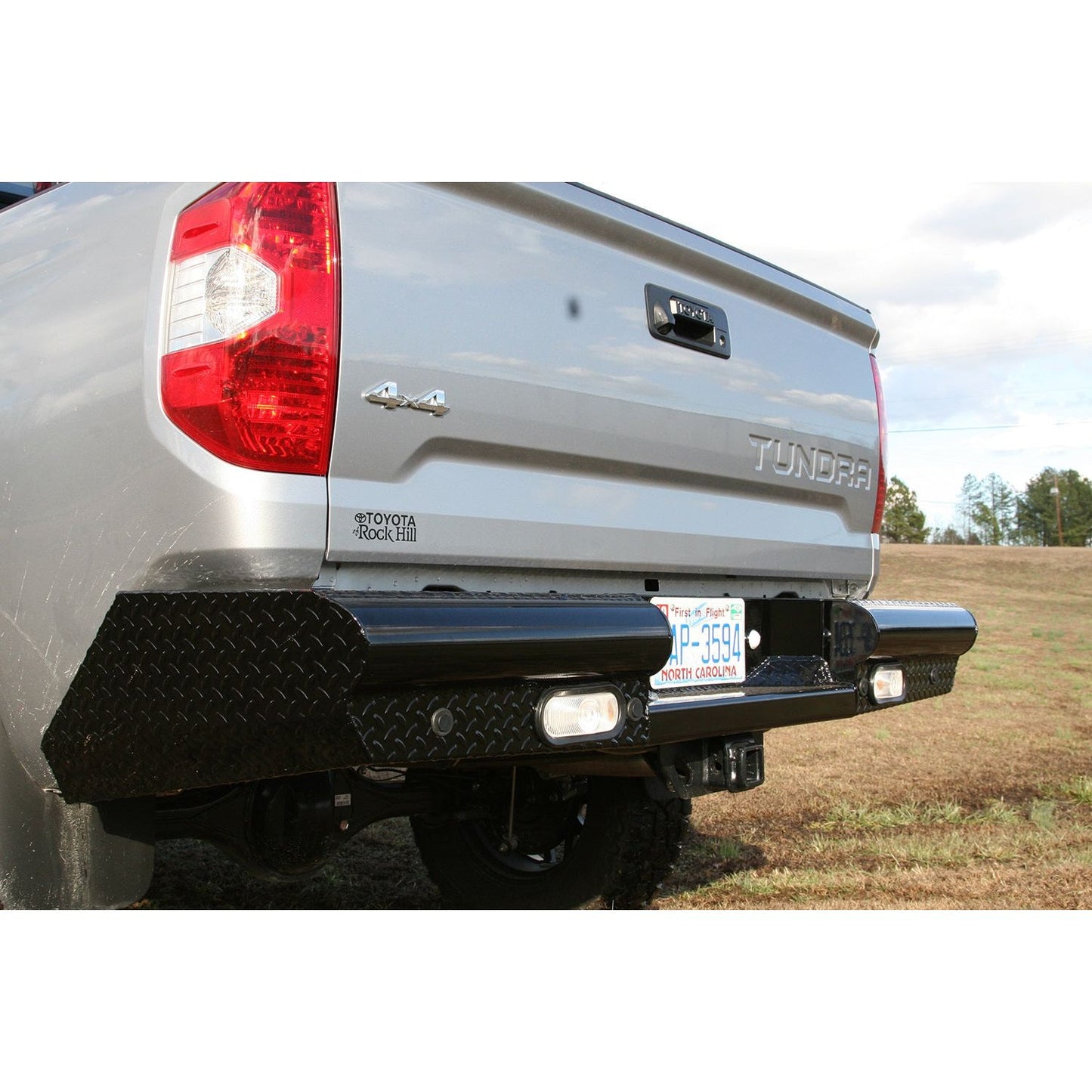 Fab Fours Black Steel Ranch Rear Bumper 2 Stage Black Powder Coated l TT14-T2850-1