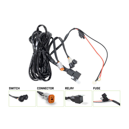 DV8 OFF-ROAD | 40 AMP DT 4 Inch Pin Halo Light Harness  | UNWH-04